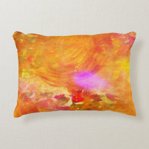 colour art seamless background yellow, orange decorative cushion