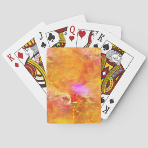 colour art seamless background yellow, orange playing cards