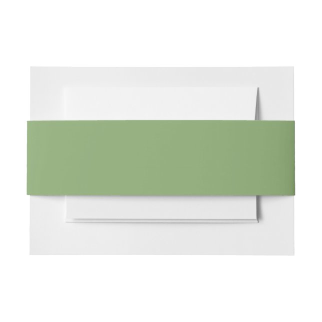 colour asparagus invitation belly band (Front Example)