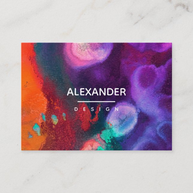 Colour Awakening | Abstract Expression Design Business Card (Front)