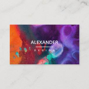 Colour Awakening Abstract Expression Design Business Card