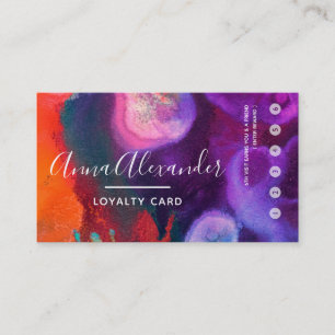 Colour Awakening   Abstract Expression Design Loyalty Card