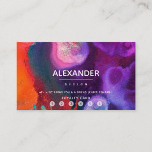 Colour Awakening Abstract Expression Design Loyalty Card