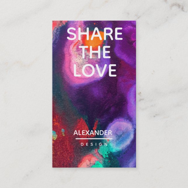Colour Awakening | Abstract Expression Design Referral Card (Front)