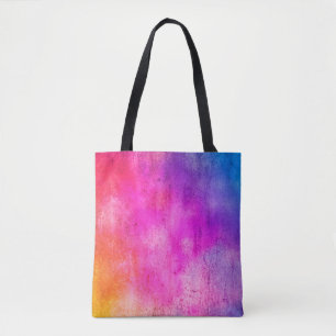 Colour background. Grunge red blue and yellow pain Tote Bag