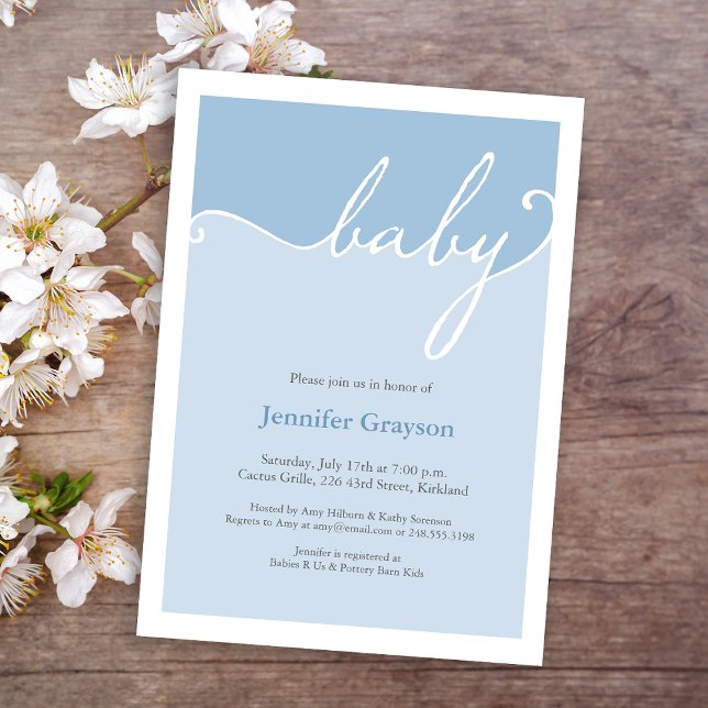 Colour Band Baby Shower Invitation in Blue (Creator Uploaded)