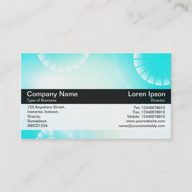 Colour Band - Black - Abstract 02 Business Card (Front)