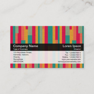 Colour Band - Black - Abstract 240113 Business Card