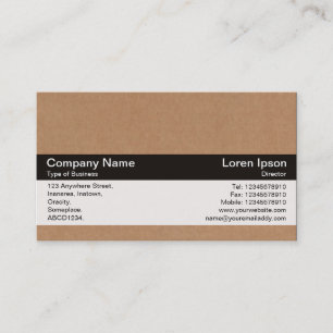 Colour Band - Black - Cardboard Box Business Card