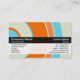 Colour Band - Black - Colourful Circles 03 Business Card
