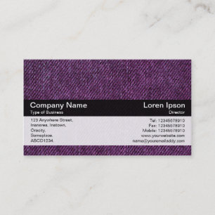 Colour Band - Black - Purple Denim Business Card