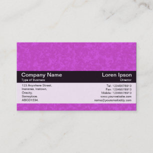 Colour Band - Black - Purple Stone Business Card