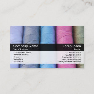 Colour Band - Black - Reels of Cotton Business Card