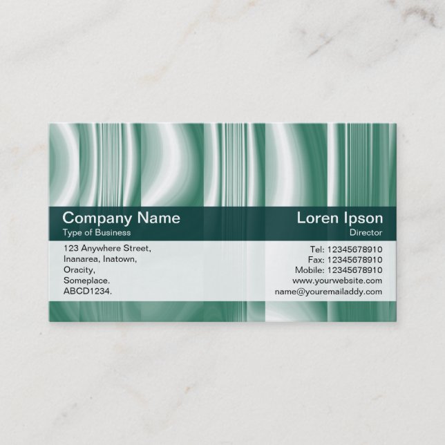 Colour Band - Dk Green - Texture 21 Business Card (Front)