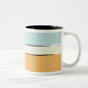 Colour Bands Pattern Two-Tone Coffee Mug