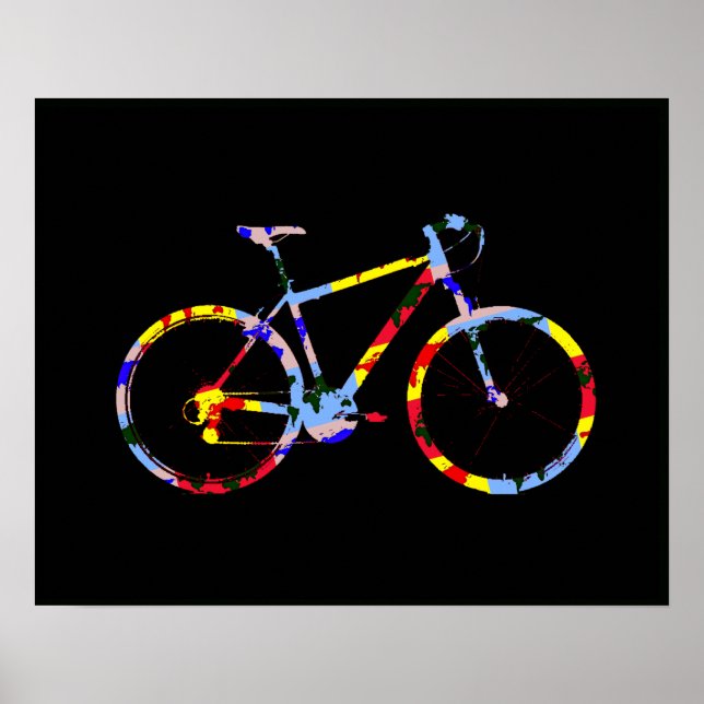 colour bicycle - biking decor (Front)