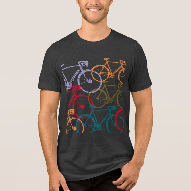 Colour Bicycles Bikes Cycling  Tri-Blend Shirt (Front)