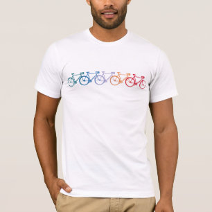 Colour Bicycles in line cool tee