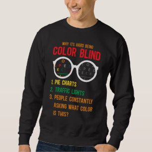 Colour Blind Blindness Test Eye Glasses Sweatshirt