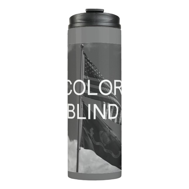 Colour Blind Greyscale Flags Thermal Tumbler (Front)