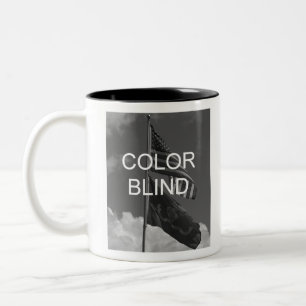 Colour Blind Greyscale Flags Two-Tone Coffee Mug