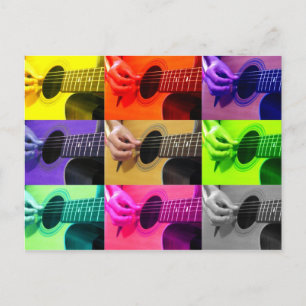 Colour Blind Guitar Postcard