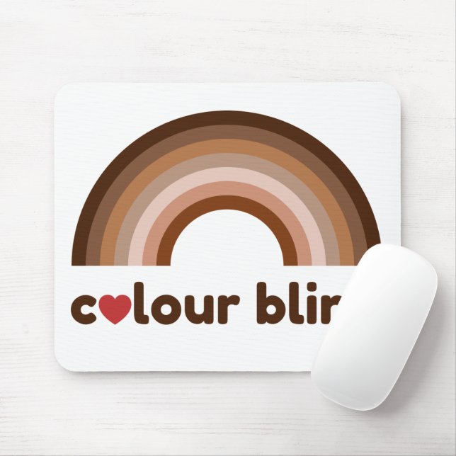 Colour blind love rainbow mouse pad (With Mouse)
