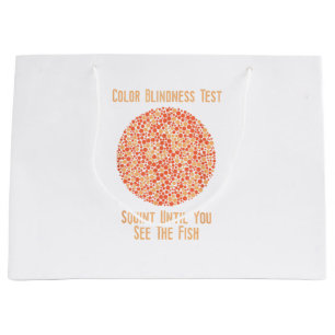 Colour Blind T Shirt - Funny Colour Blindness Test Large Gift Bag