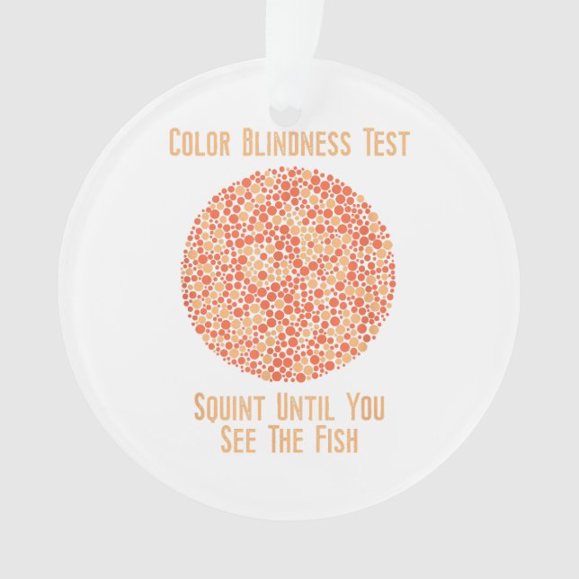 Colour Blind T Shirt - Funny Colour Blindness Test Ornament (Front)