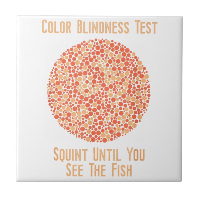 Colour Blind T Shirt - Funny Colour Blindness Test Tile (Front)