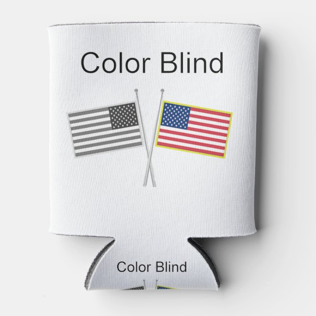 Colour Blind Two Flags Can Cooler (Front)