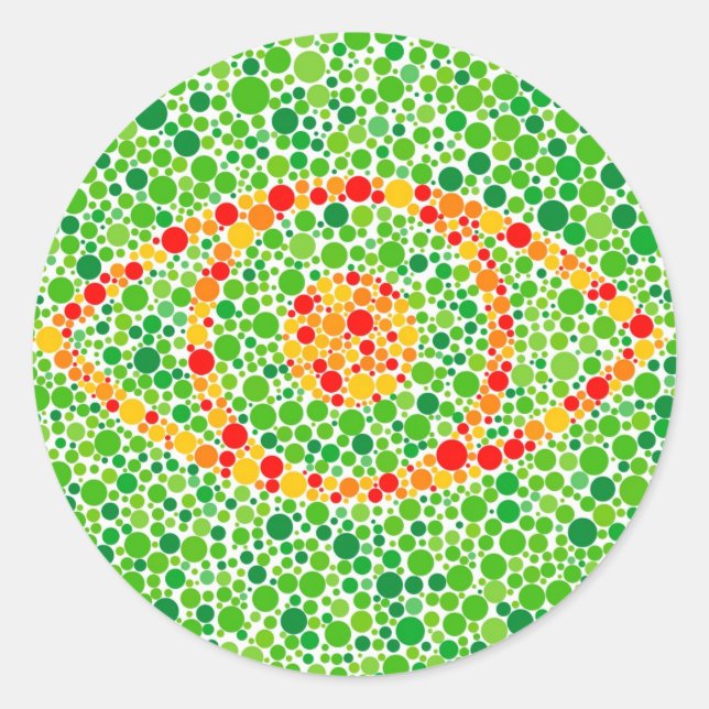Colour Blindness Eye Classic Round Sticker (Front)