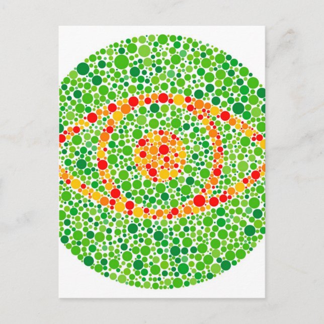 Colour Blindness Eye Postcard (Front)