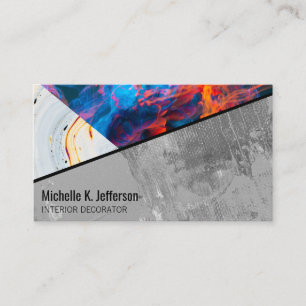 Colour Block Abstract Art Business Card