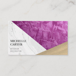 Colour Block Abstract Art Interior Designer Business Card