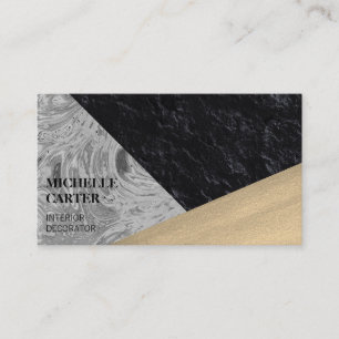 Colour Block Abstract Art Interior Designer Business Card