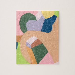 Colour Block Abstract Art Unique Holiday Gift Jigsaw Puzzle