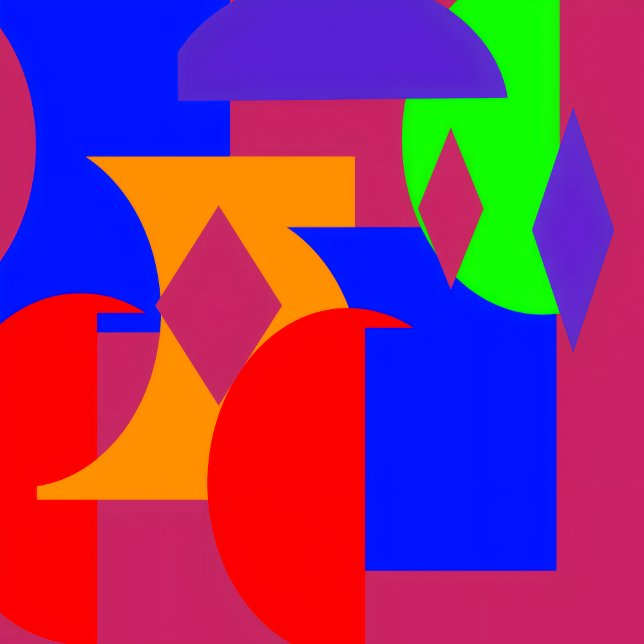 Colour-Block Abstract – Bright Modern Art Pattern Fleece Blanket (Creator Uploaded)