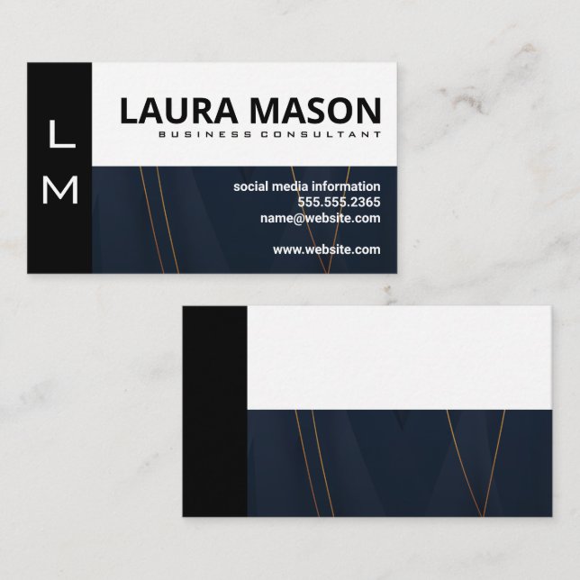 Colour Block Abstract Design Business Card (Front/Back)