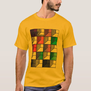 Colour Block Abstract Graphic T-Shirt 