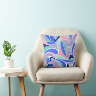 Colour Block Abstract Painting Art Throw Pillow