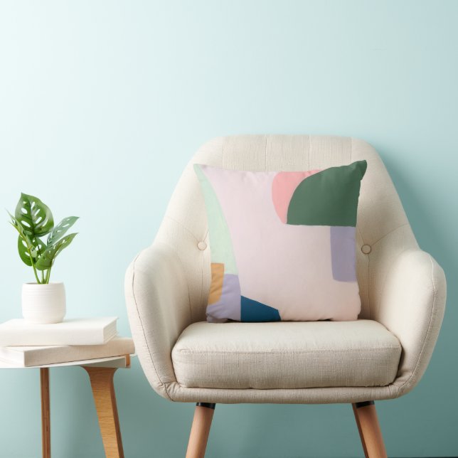Colour block Abstract Painting Original Art Cushion (Chair)