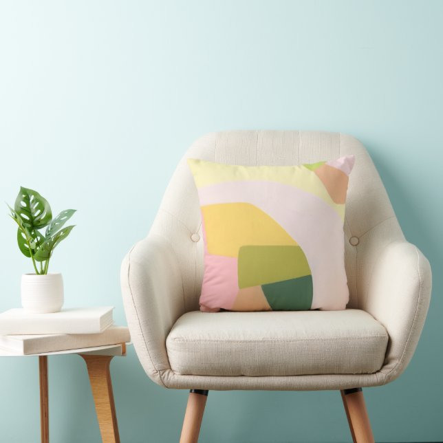 Colour block Abstract Painting Original Art Cushion (Chair)