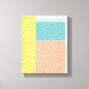 Colour Block Art in Retro Beach Pastel Colours  Canvas Print