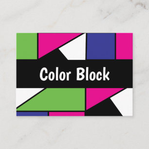 Colour Block Geometric Pattern Business Card