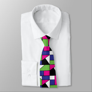 Colour Block Geometric  Tie