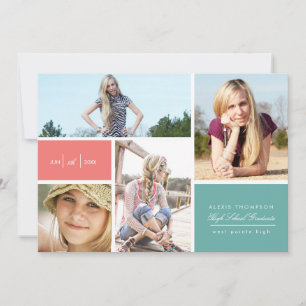 Colour Block Grad Announcement by Origami Prints