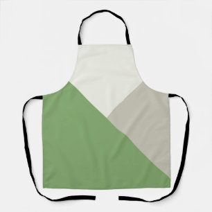 Colour Block Green Beige Apron