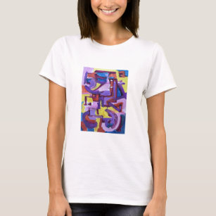 Colour Block-Hand Painted Abstract Art T-Shirt