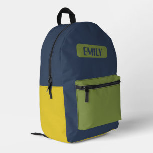 Colour Block Kids Backpack - Personalised Name